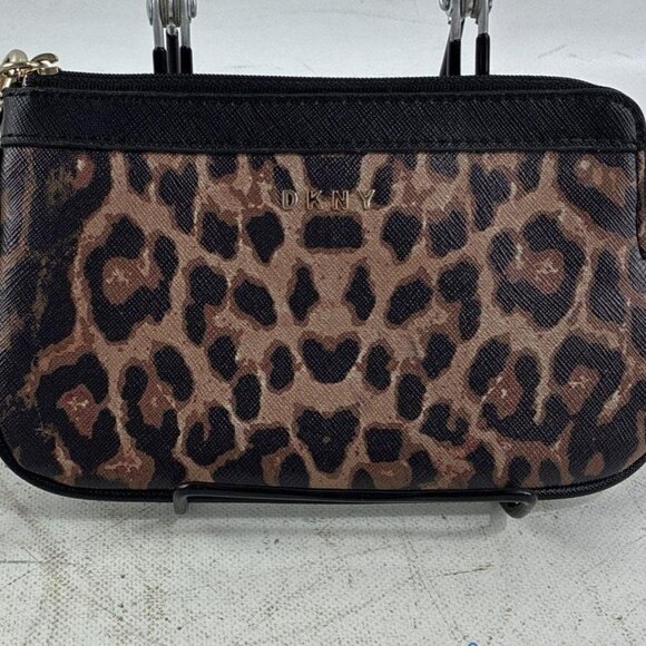NWT DKNY Leopard Print Wristlet - Picture 1 of 7